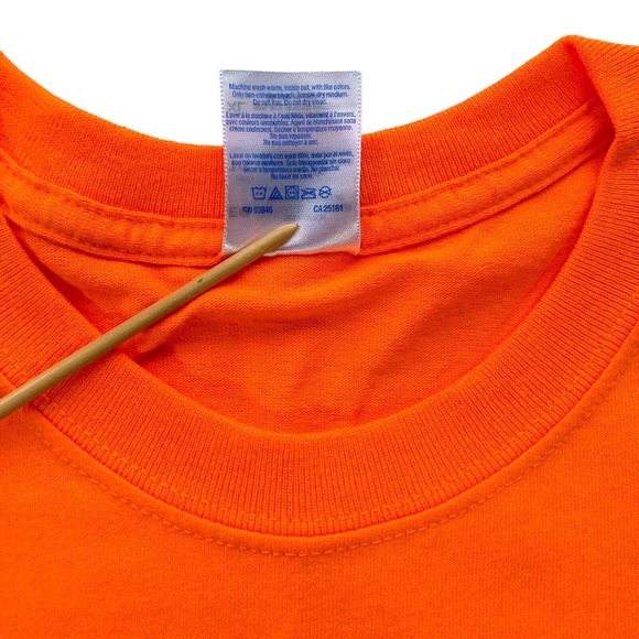NWT Gildan Mens XL Ultra Cotton T-Shirt Short Sleeve Tee Preshrunk Safety Orange - Picture 7 of 9